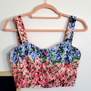Rinascimento floral crop top Small